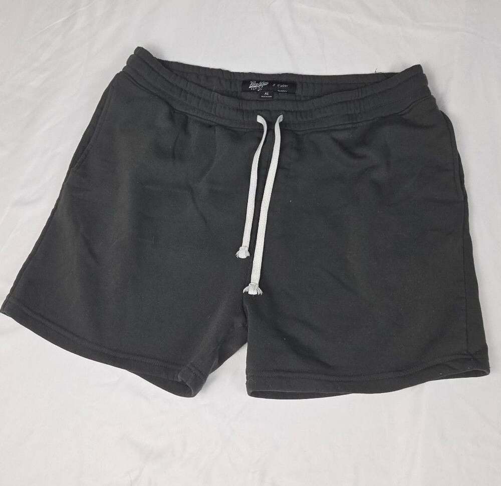 Brooklyn Cloth 5" Short Size XL Black Sweat Shorts Drawstring
